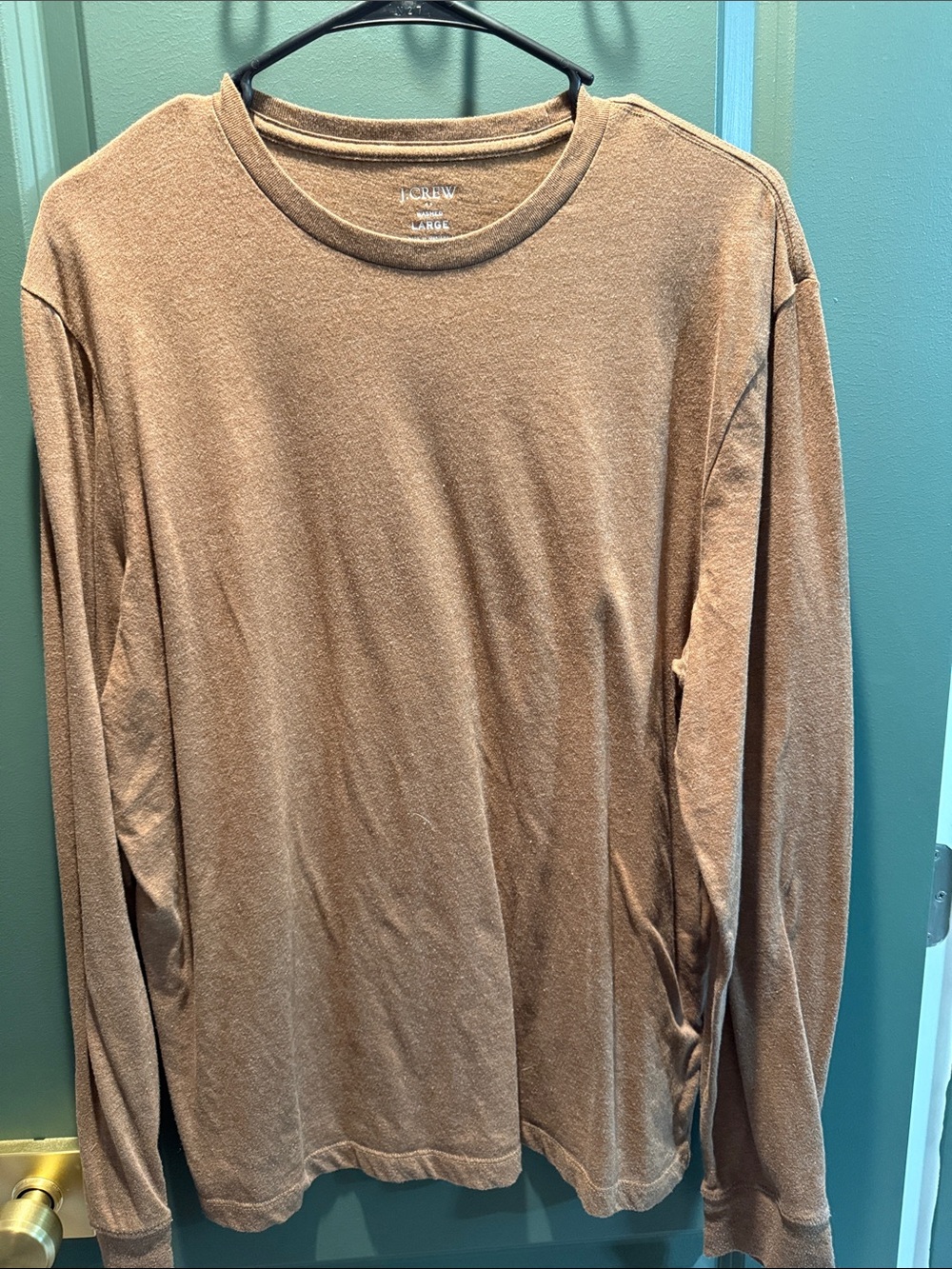J. Crew Long-Sleeve Crewneck Shirt - Light Brown